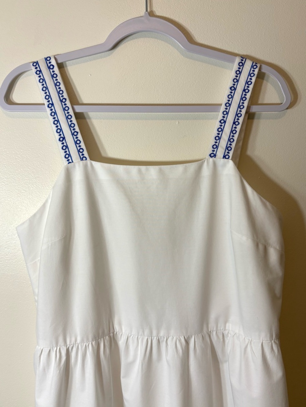J.Crew White Embroidered Tiered Midi Dress NWT - Picture 3 of 8
